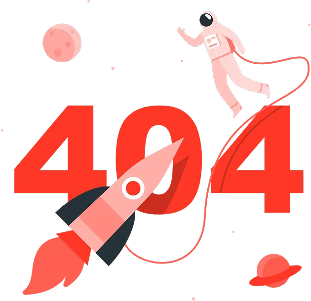 404 error space scene with astronaut