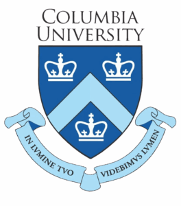 Columbia University shield logo with ribbon