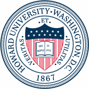 Howard University seal with shield and book