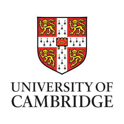 University of Cambridge crest on black background